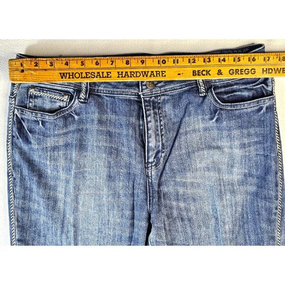 Reba Womens Stretch Denim Jeans Size 14 Bootcut Medium Wash Western Wear - Picture 2 of 8